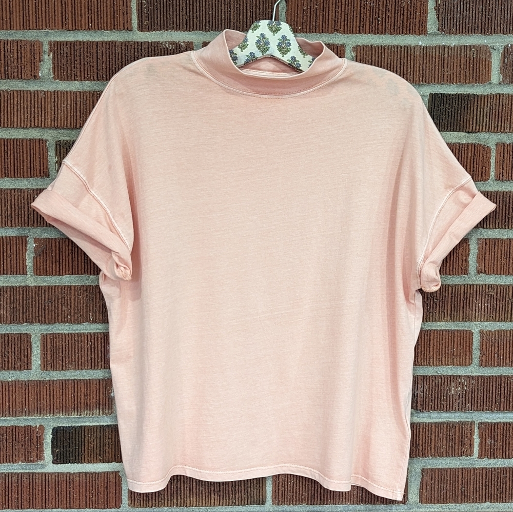NWT Free People Fearless Tee / Coral Mist